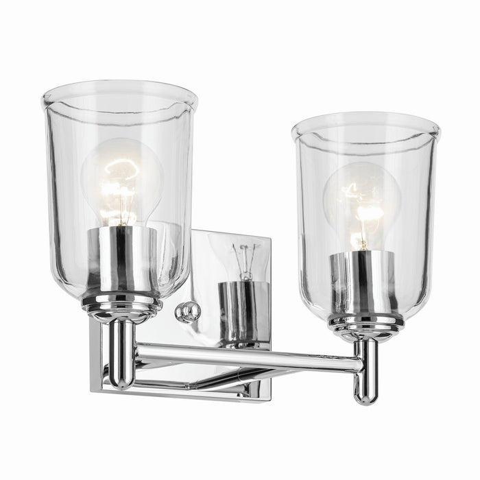 Kichler 12.5 Inch Two Light Bath with Removable Glass