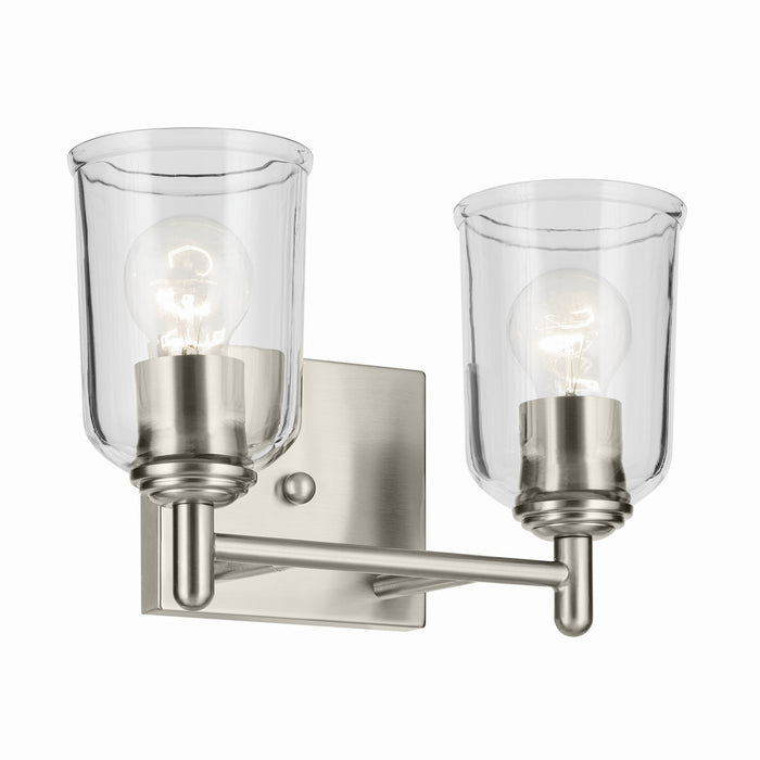 Kichler 12.5 Inch Two Light Bath with Removable Glass