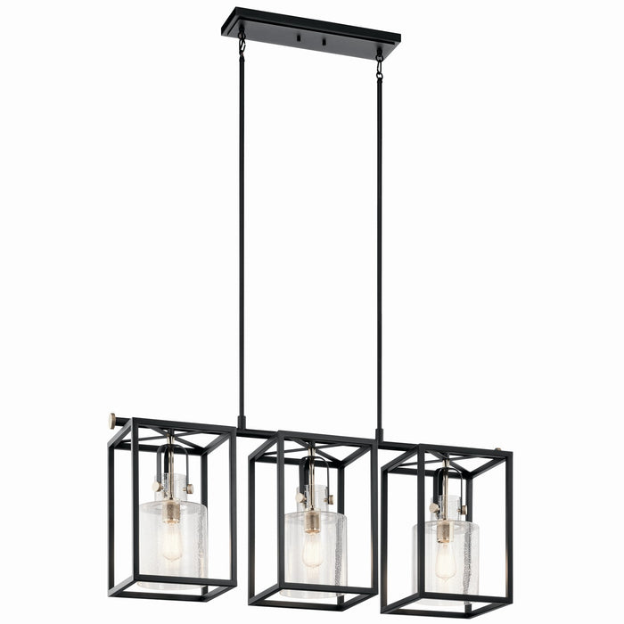 Kichler 10.5 Inch Three Light with Clear Seeded Glass