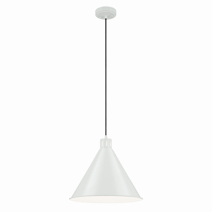 Kichler 14.25 Inch One Light Pendant In Metal Tapered Shade