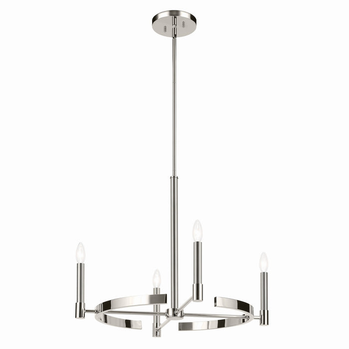 Kichler 20.25 Inch Four Light Chandelier with Durable Steel Frame