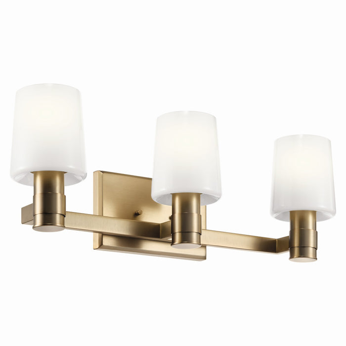 Kichler 24 Inch Three Light Bathroom Vanity Lighting with Opal Glass