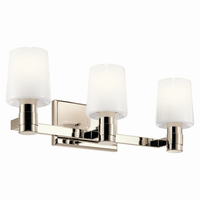 Kichler 24 Inch Three Light Bathroom Vanity Lighting with Opal Glass