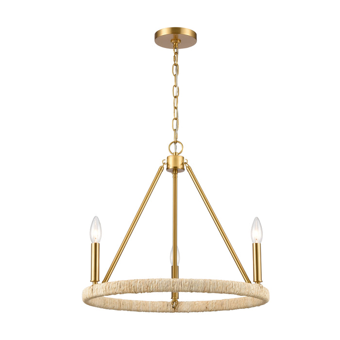 Abaca 20 Inch Wide 3-Light Chandelier