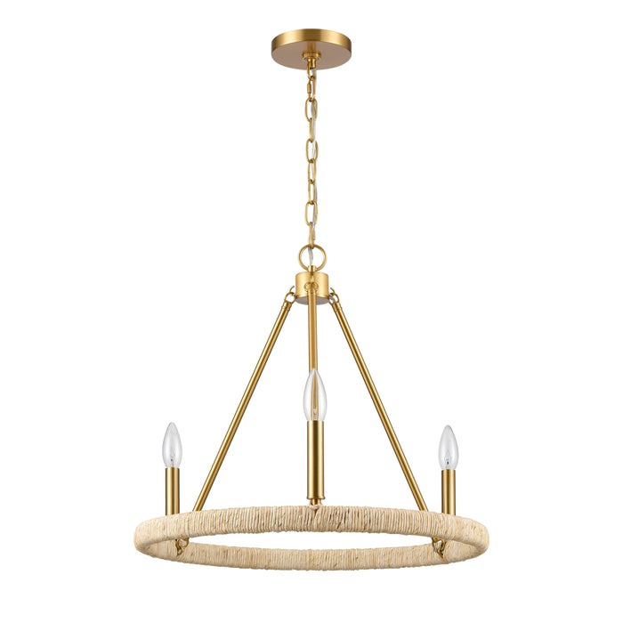 Abaca 20 Inch Wide 3-Light Chandelier