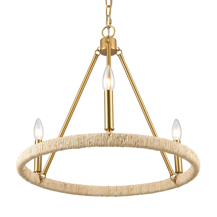 Abaca 20 Inch Wide 3-Light Chandelier