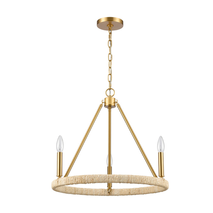 Abaca 20 Inch Wide 3-Light Chandelier