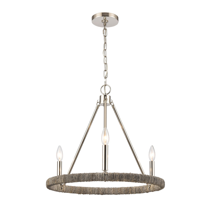 Abaca 20 Inch Wide 3-Light Chandelier