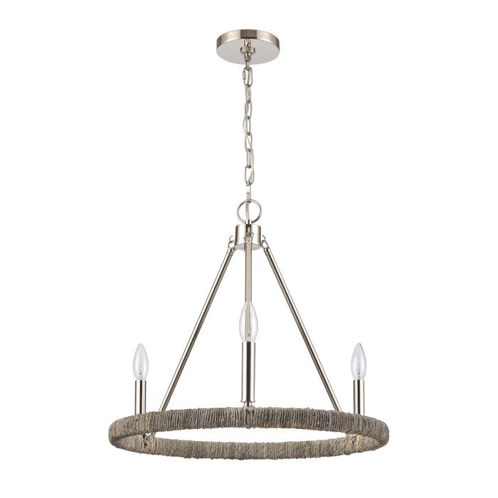 Abaca 20 Inch Wide 3-Light Chandelier