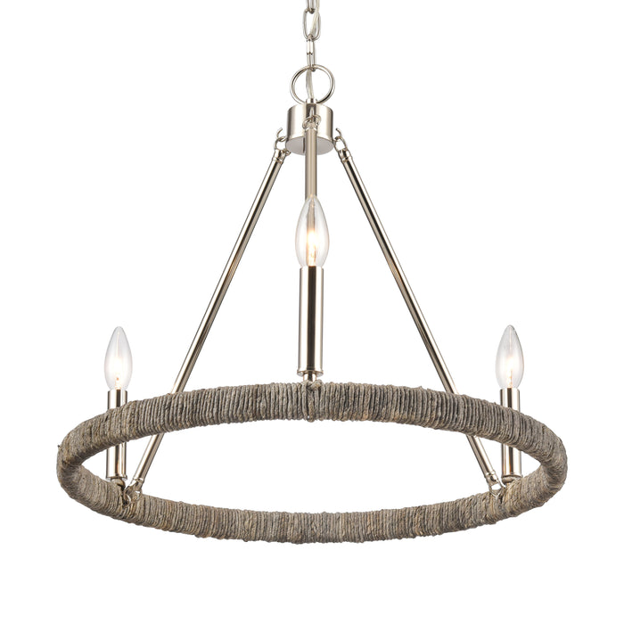 Abaca 20 Inch Wide 3-Light Chandelier