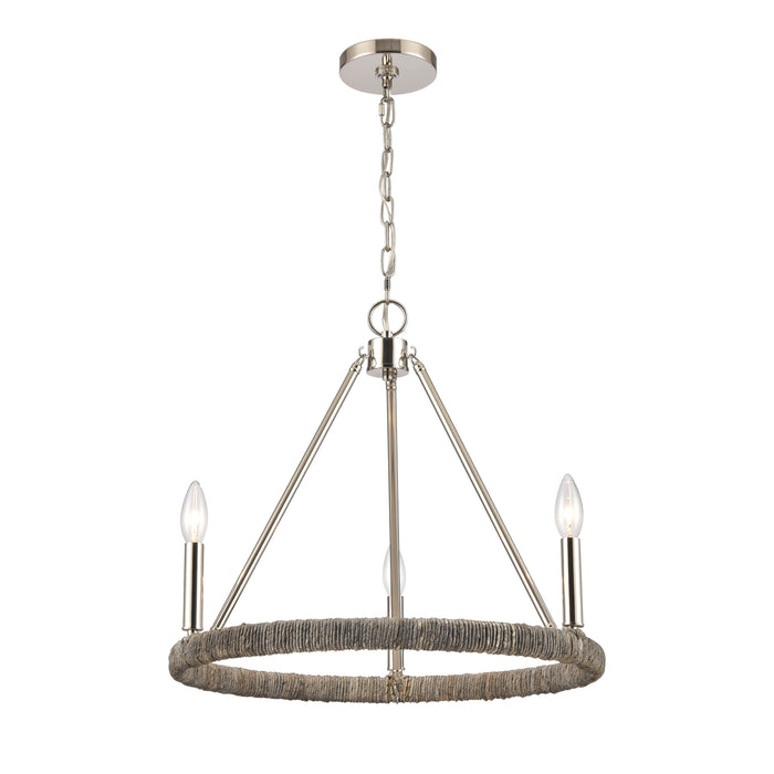 Abaca 20 Inch Wide 3-Light Chandelier