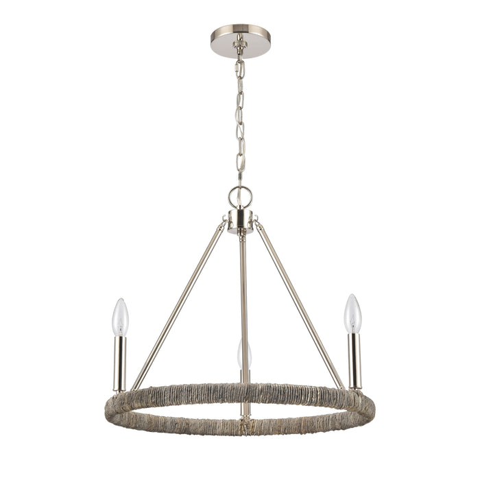 Abaca 20 Inch Wide 3-Light Chandelier