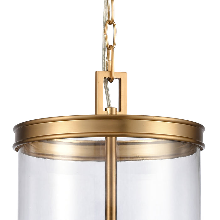 Mendoza 10.25 Inch Wide 3-Light Pendant in Brushed Gold