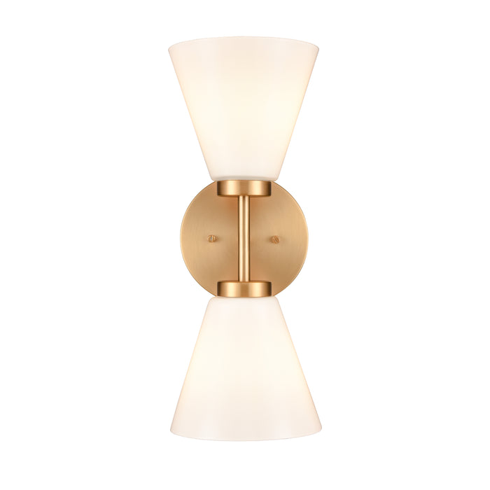 Houghton 15 Inch High 2-Light Vanity Light In Brushed Gold