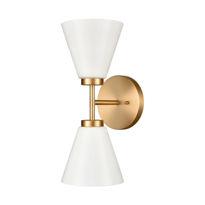 Houghton 15 Inch High 2-Light Vanity Light In Brushed Gold