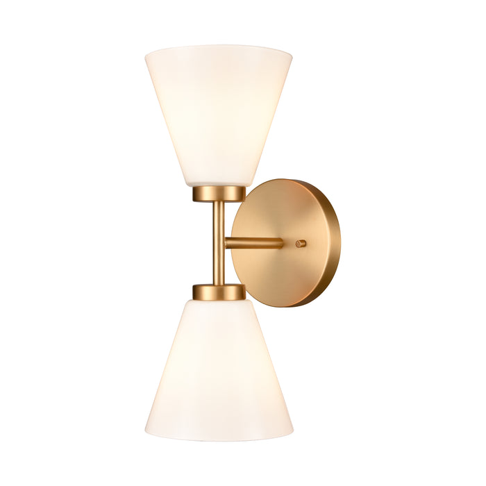 Houghton 15 Inch High 2-Light Vanity Light In Brushed Gold