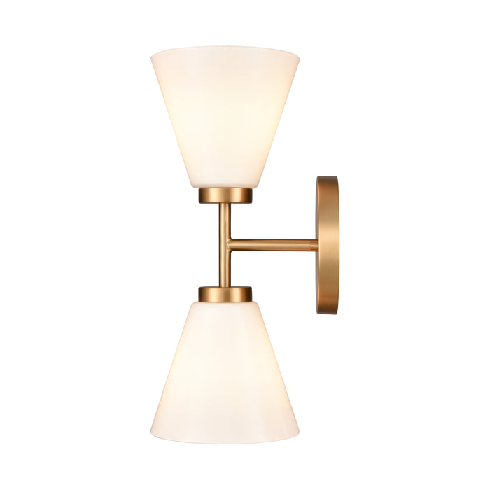 Houghton 15 Inch High 2-Light Vanity Light In Brushed Gold