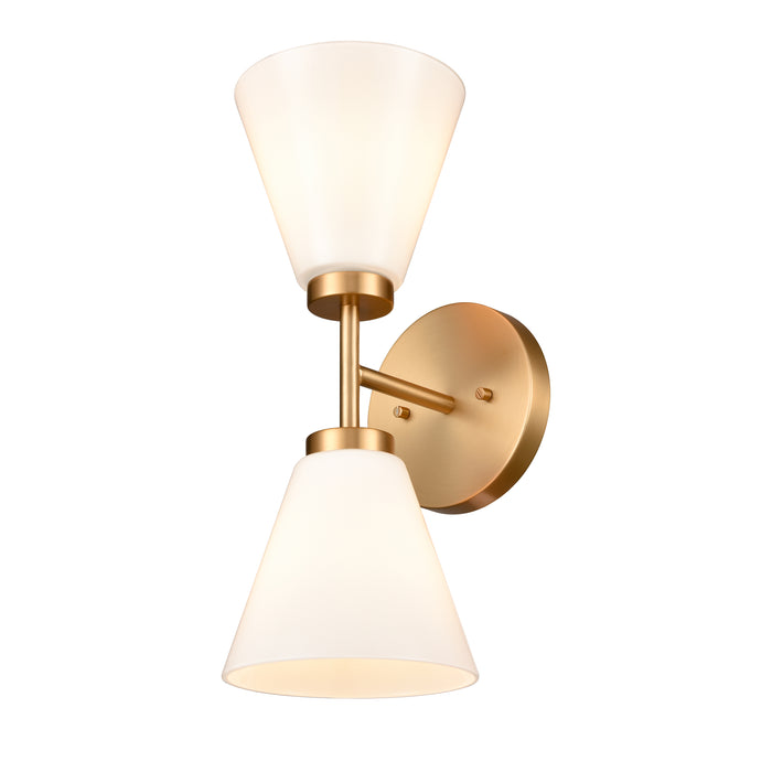 Houghton 15 Inch High 2-Light Vanity Light In Brushed Gold