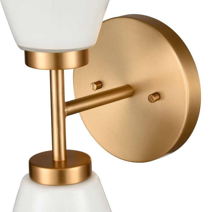 Houghton 15 Inch High 2-Light Vanity Light In Brushed Gold