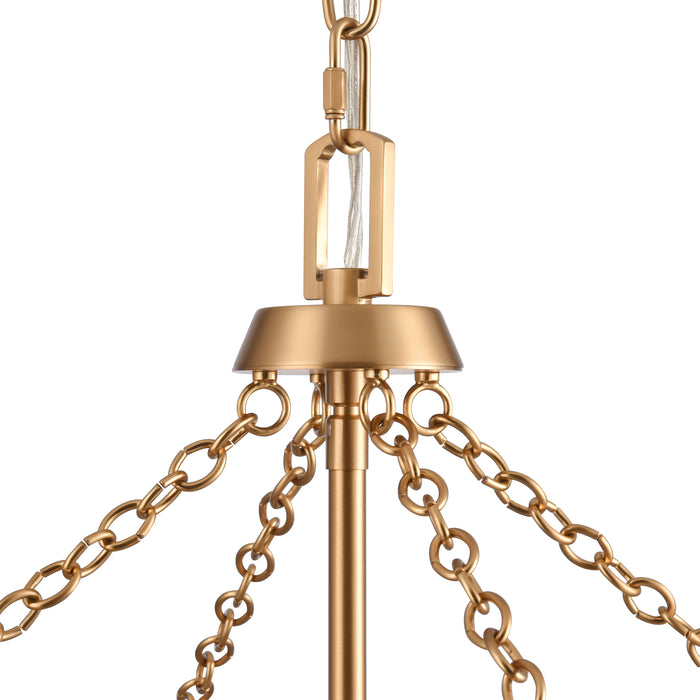 Emmett 17 Inch Wide 4-Light Pendant In Brushed Gold