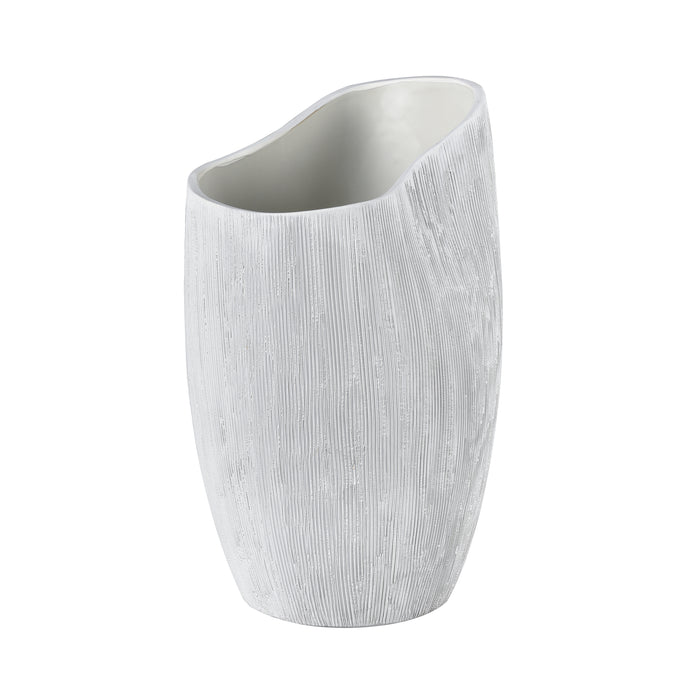 Scribing Vase In White