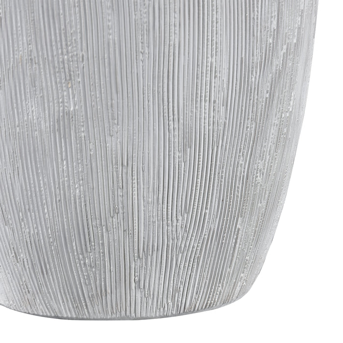 Scribing Vase In White