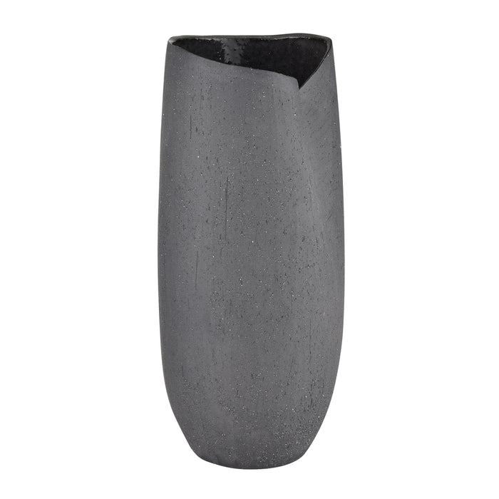 Ferraro Vase In Folded Black