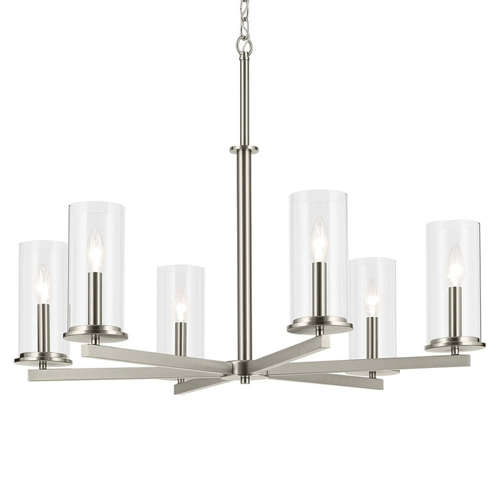 Kichler Six Light 2 Tier Chandelier with Durable Steel Frame