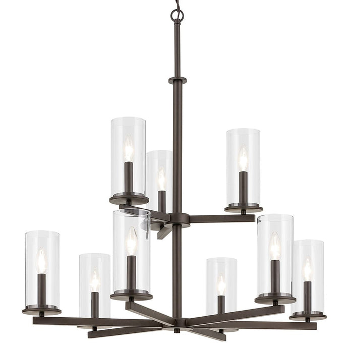 Kichler Nine Light 2 Tier Chandelier with Durable Steel Frame