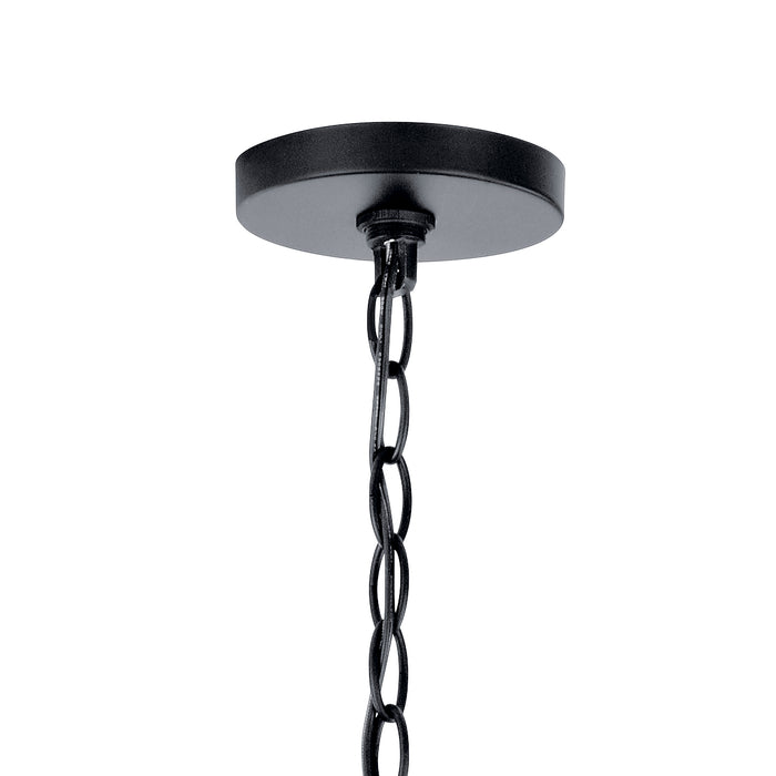 Kichler Four Light Foyer Pendant In Black Finish