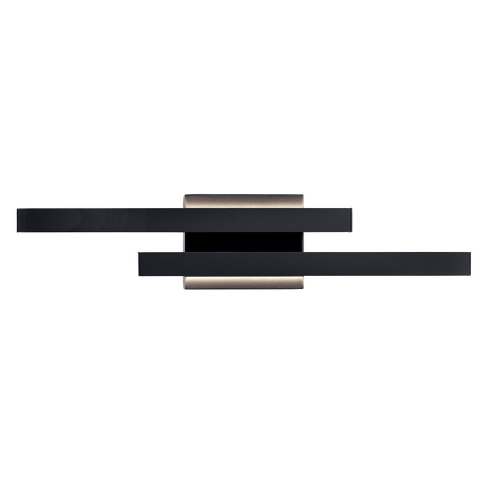 Kichler 22.25 Inch Two Light LED Wall Sconce In Black Finish