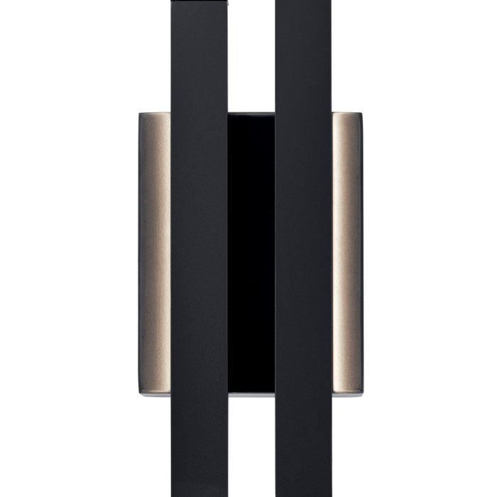 Kichler 22.25 Inch Two Light LED Wall Sconce In Black Finish