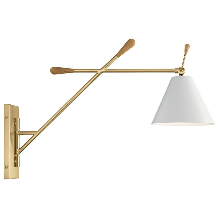 Kichler 20 Inch One Light Wall Sconce with Metal Cone Shade