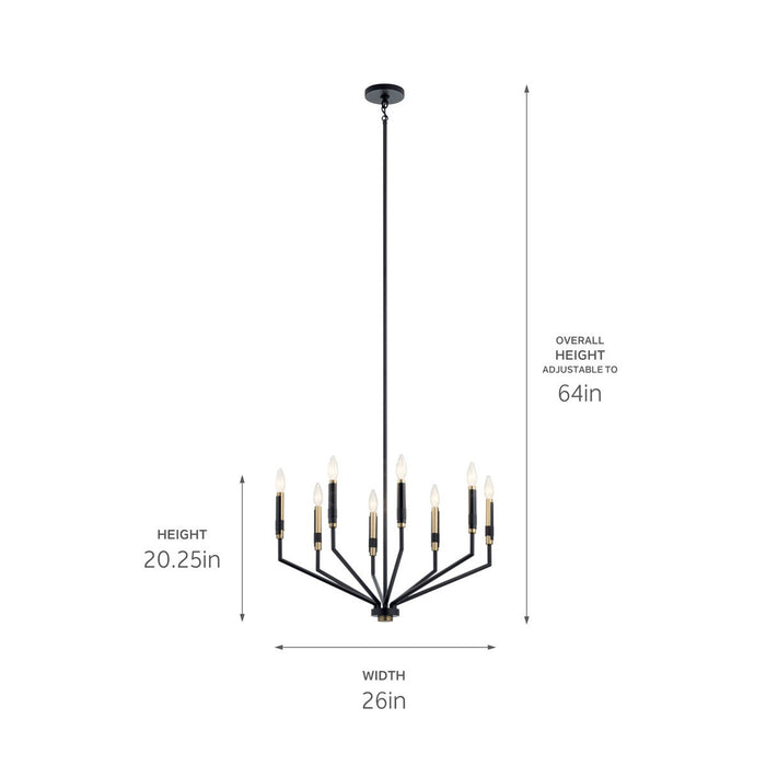 Kichler 26 Inch Eight Light Round Shaped Chandelier