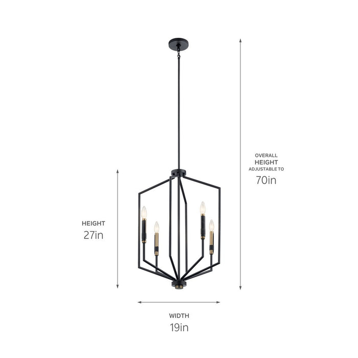 Kichler 27.75 Inch Four Light Foyer Pendant