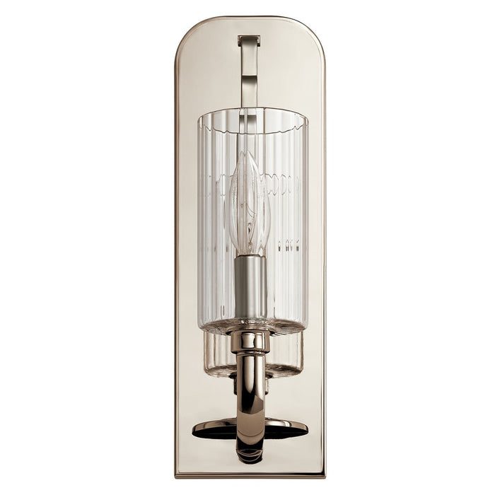 Kichler 14 Inch One Light Wall Sconce with Clear Fluted Glass