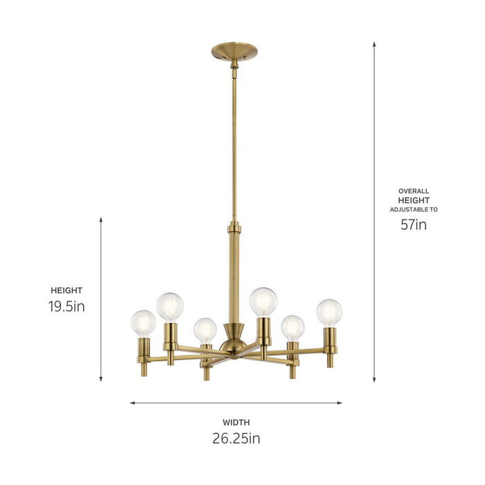 Kichler 19.5 Inch Six Light Chandelier