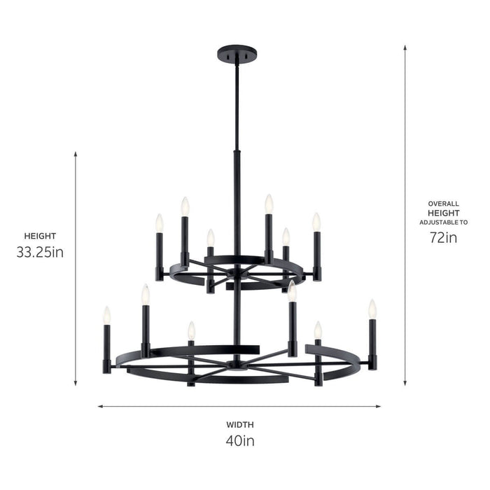 Kichler 33.5 Inch 12 Light Chandelier