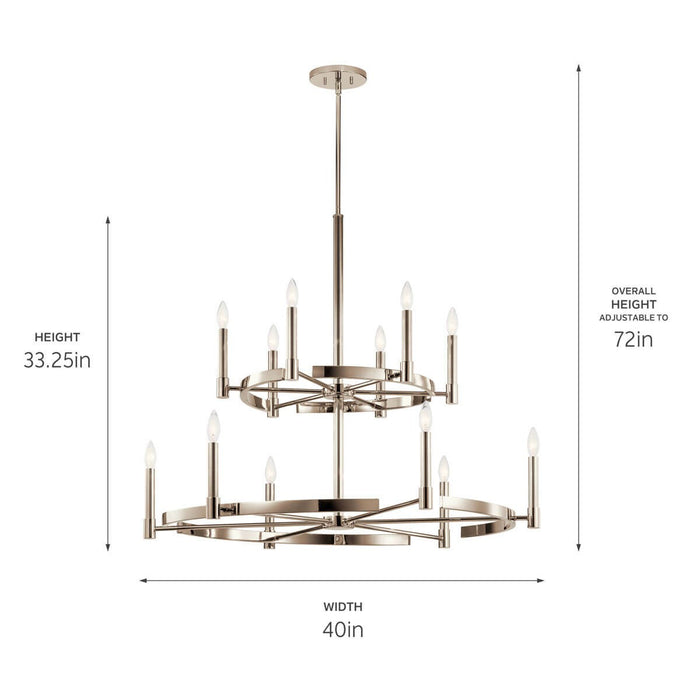 Kichler 33.5 Inch 12 Light Chandelier