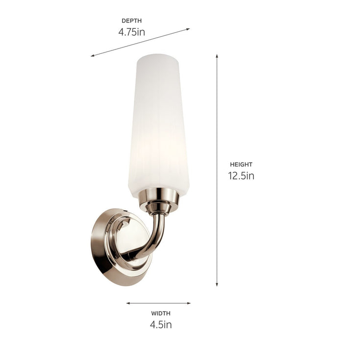 Kichler 4.5 Inch One Light Wall Sconce In Polished Nickel Finish