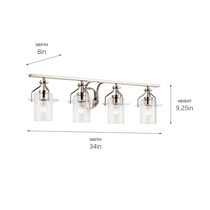 Kichler 34.25 Inch Four Light Bath