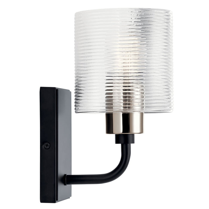 Kichler 5 Inch One Light Wall Sconce with Clear Ribbed Glass