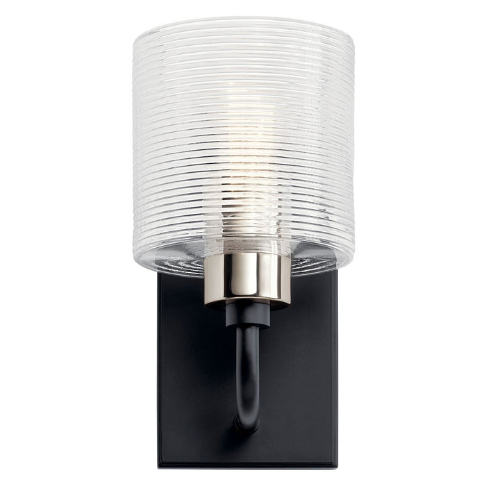 Kichler 5 Inch One Light Wall Sconce with Clear Ribbed Glass