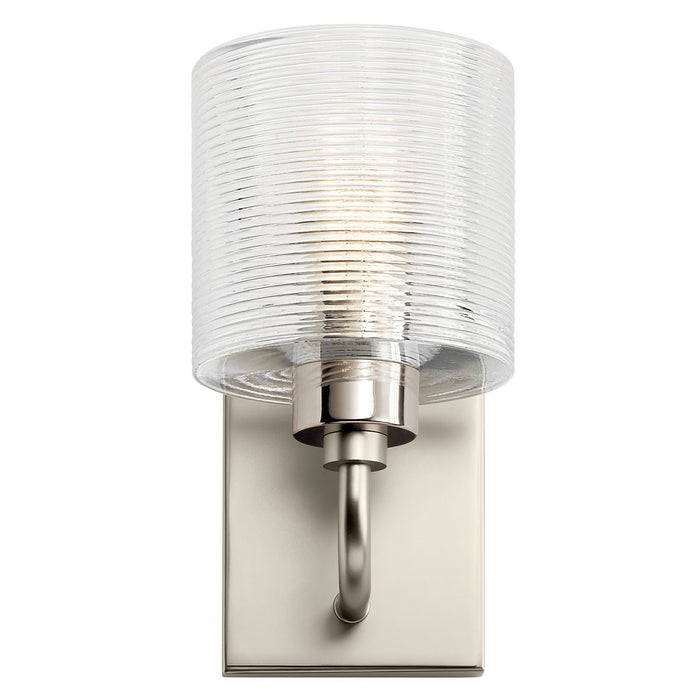 Kichler 5 Inch One Light Wall Sconce with Clear Ribbed Glass