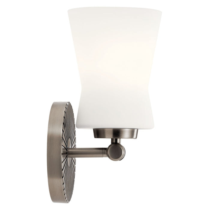 Kichler 5 Inch 1 Light Wall Sconce with Satin Etched Cased Opal Glass