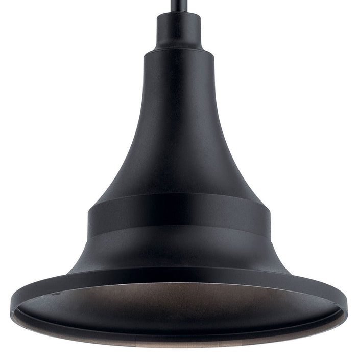 Kichler 13.25 Inch One Light Outdoor Pendant In Black Finish