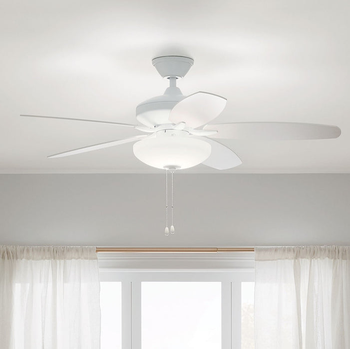 Kichler 52 Inch Ceiling Fan with Universal Bowl LED Light Kit