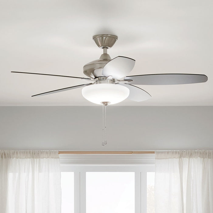 Kichler 52 Inch Ceiling Fan with Universal Bowl LED Light Kit