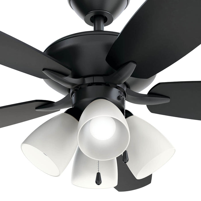 Kichler 52 Inch Ceiling Fan with 4 Light Fitter LED Light Kit