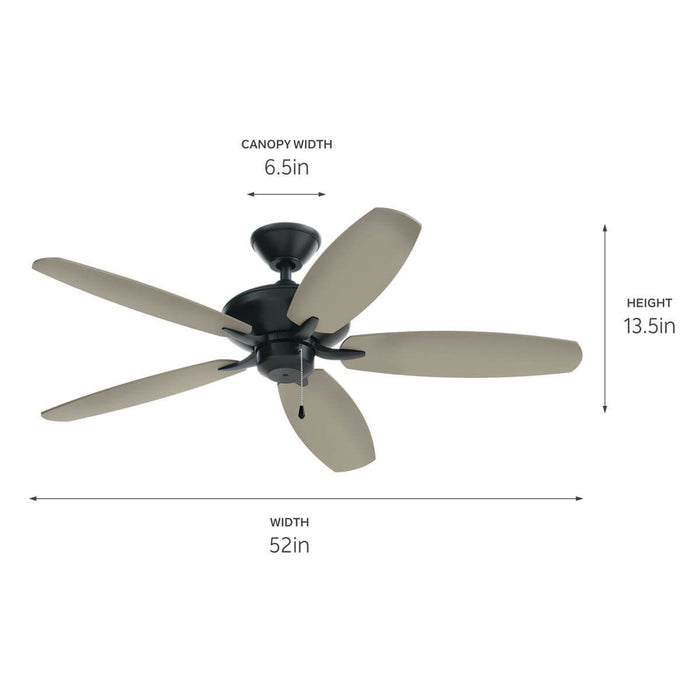 Kichler 52 Inch Ceiling Fan with Energy Star Qualified Performance